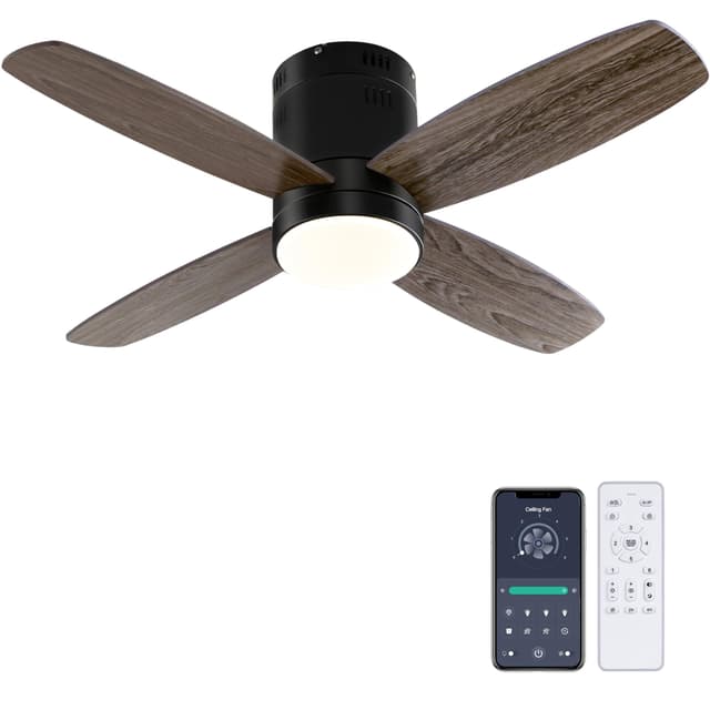 Ohniyou Deckenventilator mit Beleuchtung und Fernbedienung - 96,5 cm(38 Zoll) Deckenventilator mit Licht und App-Steuerung ⭐