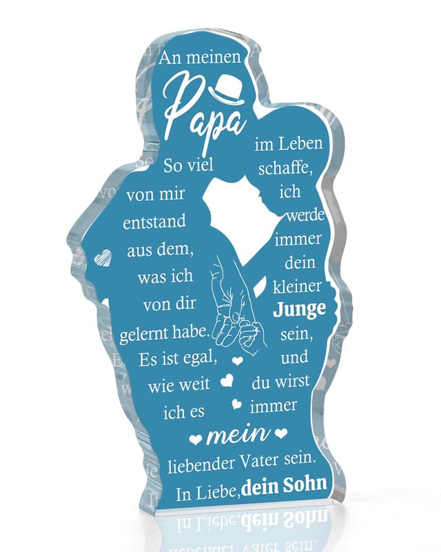 🎁 Personalisierte Acryl-Plakette Papa Geschenk Acryl-Plakette-1 - Vatertagsgeschenk 🎉
