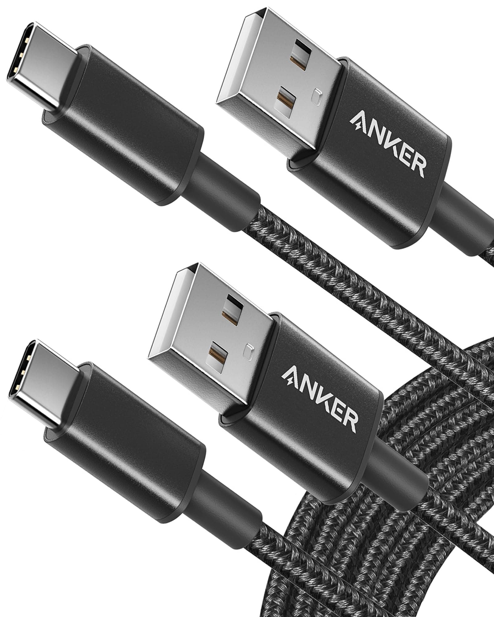 🔌 Anker USB C Kabel [2 Stück 3m] Schnellladekabel für Samsung Galaxy S24, iPhone 16, iPad - Schwarz