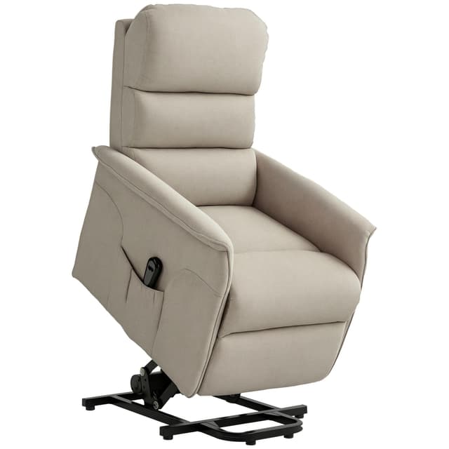 🛋️ HOMCOM Fernsehsessel mit Aufstehhilfe Elektrisch 🌟 Beige | Entspannung pur!
