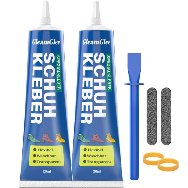 👟🔧 Spezialkleber Schuhkleber extra stark - wasserdichter, elastische und transparenter Textilkleber Sohlenkleber Absatzkleber Lederkleber