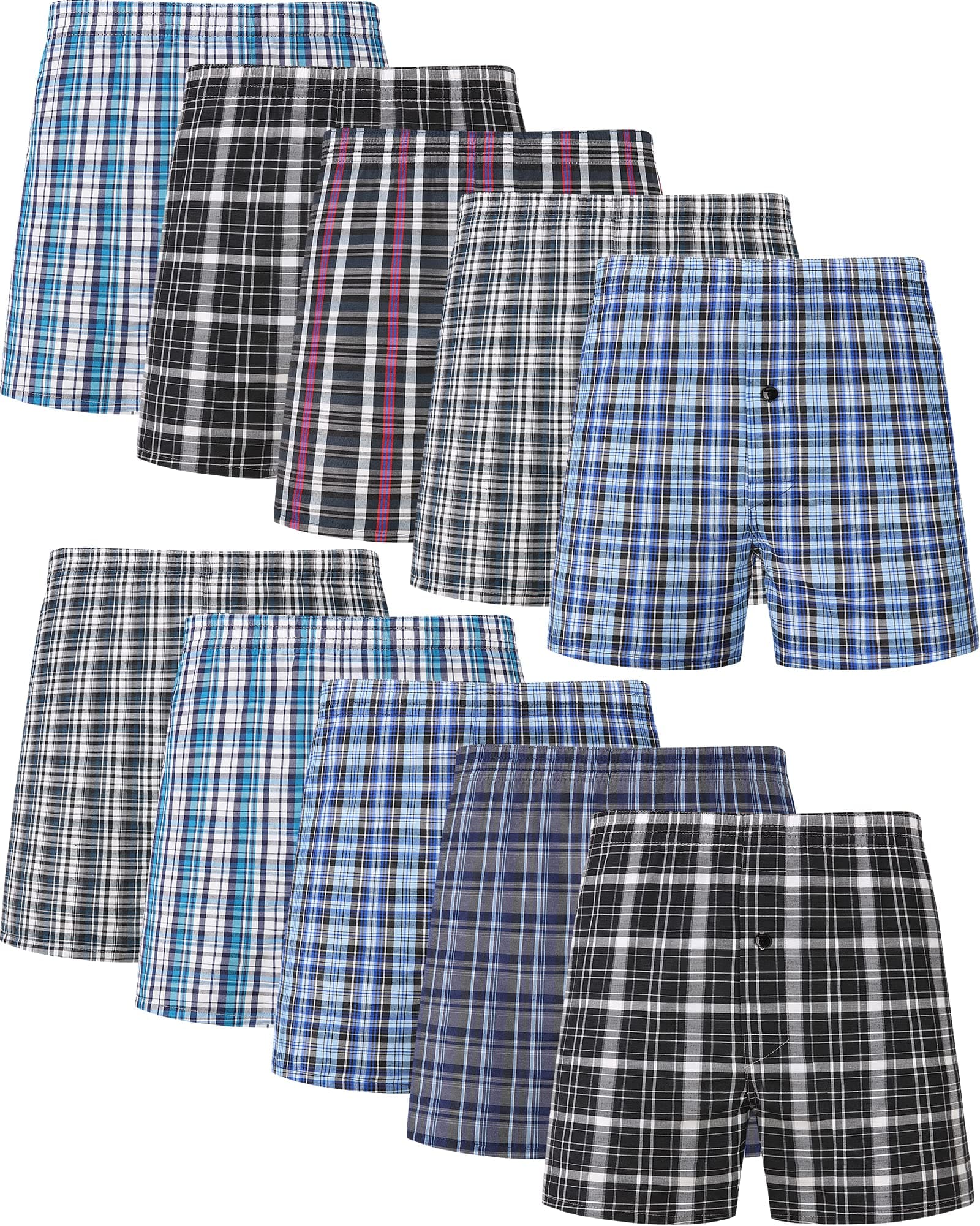 🌟 JupiterSecret Boxershorts Herren Baumwolle Unterhosen Männer Amarican Boxershorts 6er und 10er Packs L 10er Pack 🌟