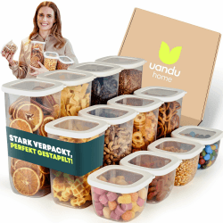 🌟 UandU Vorratsdosen Set - 12er Vorratsbehälter | Luftdicht & BPA Frei 🍲