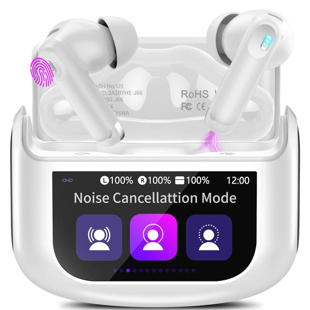 🎧 Touchscreen Bluetooth Kopfhörer: In Ear Kopfhörer Kabellos mit ANC+ENC Noise Cancelling Mic