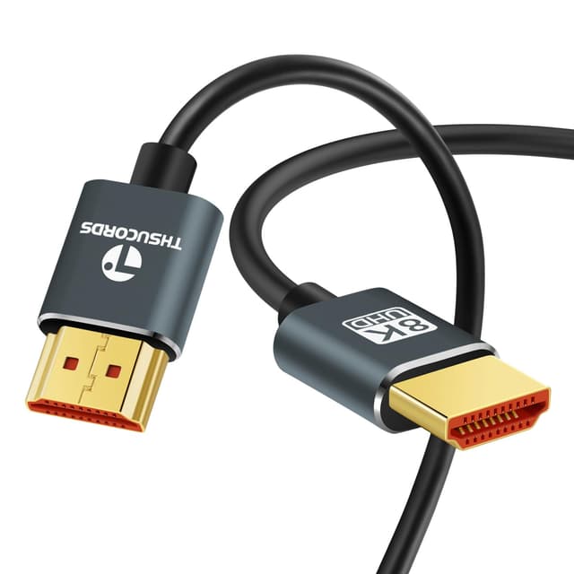 Thsucords Ultradünne 8K 4K HDMI Kabel 2M 🌟 Schlanke Flexible Weiche Hochgeschwindigkeits HDMI 2.1 🚀