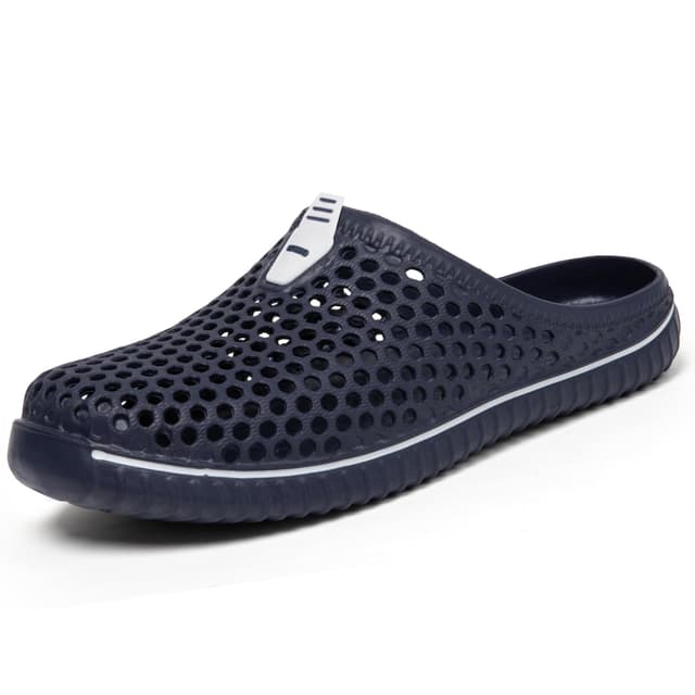 🌞 SAGUARO Clogs Pantoletten für Damen Sommer Hausschuhe Herren Aero I 43 EU Dunkelblau 🌴