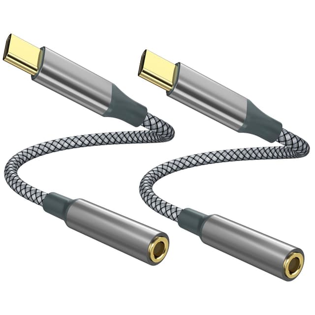 🎧🔌 Henrety USB-C-auf-Aux-Audio-Dongle-Kabel (2 Stück) - 6.79€