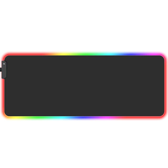 Bimormat XL RGB Gaming Mauspad, LED Schwarz Schreibtischunterlage DE-8030