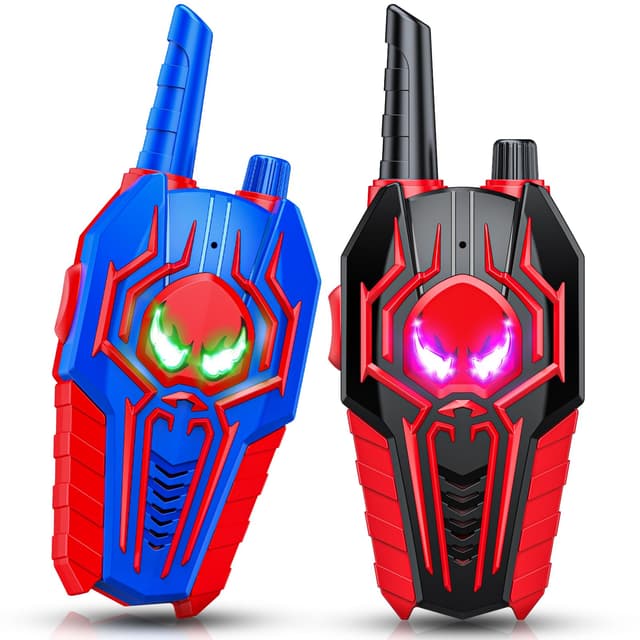 🎁 Spielzeug Walkie Talkie für Kinder 3-10 Jahre - Rot Blau & Schwarz