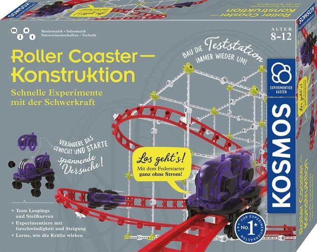 🎢 KOSMOS 621032 Roller Coaster-Konstruktion für Kinder ab 8-12 Jahre 🚀