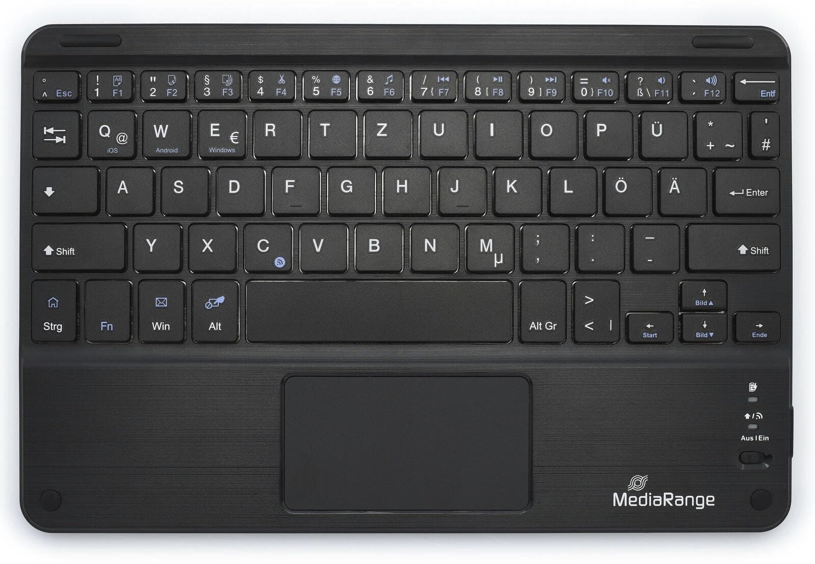 MediaRange Kompakte Funk-Tastatur mit 64 Tasten und Touchpad 🎮🖱️