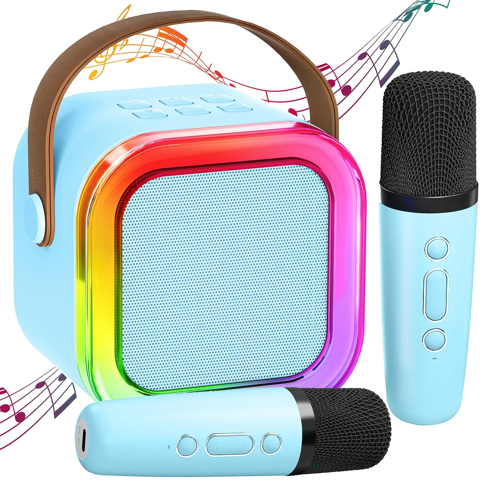 Kinder Karaoke Maschine mit 2 Mikrofonen - Musikspaß für Kinder 🎤🎶
