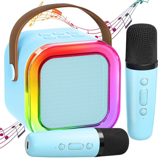 Kinder Karaoke Maschine mit 2 Mikrofonen - Musikspaß für Kinder 🎤🎶