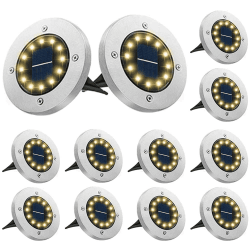 🌞🌿 Bowfar 12 Stück Solar Bodenleuchten Aussen - Angebot!