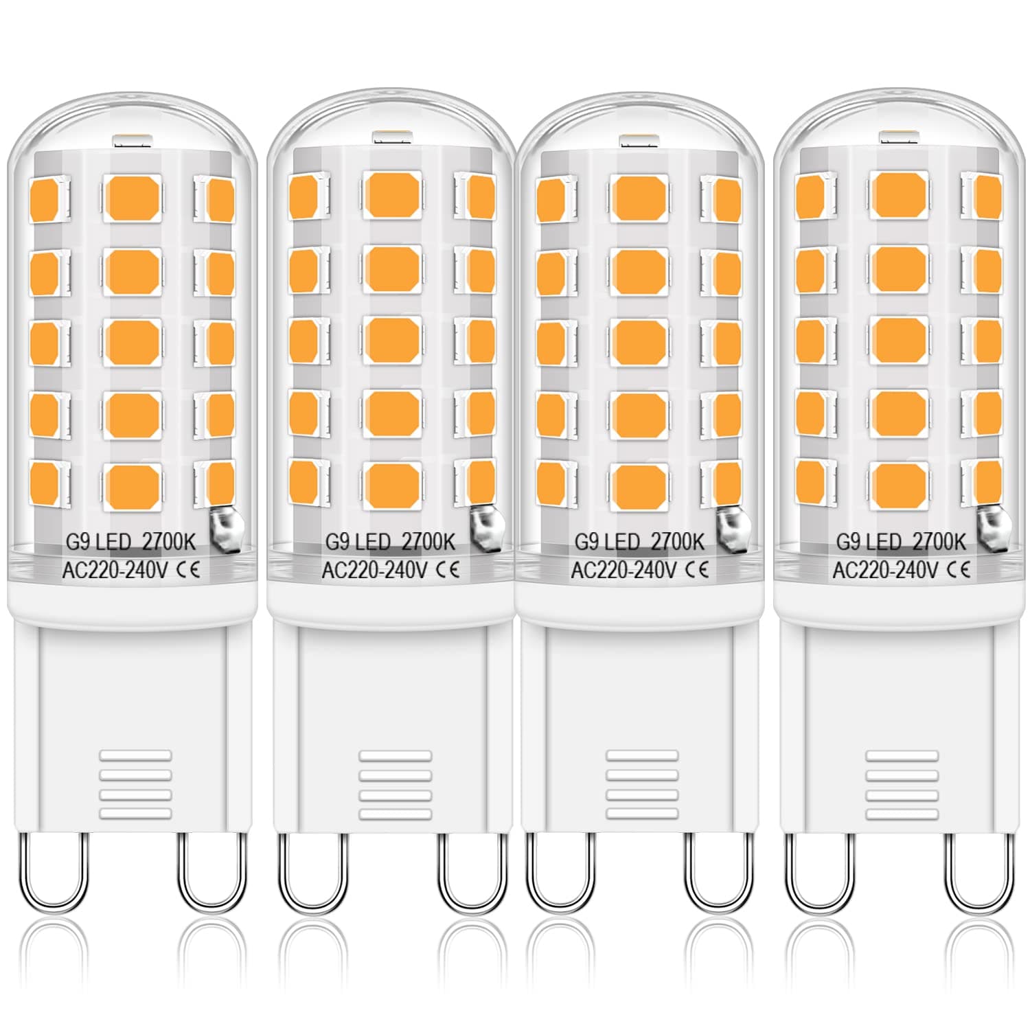 🌟 Auting G9 LED Lampe Warmweiß 2700K, g9 led Birnen, LED Leuchtmittel 4W - 4er Pack C- G9 LED 4 Stück 🌟