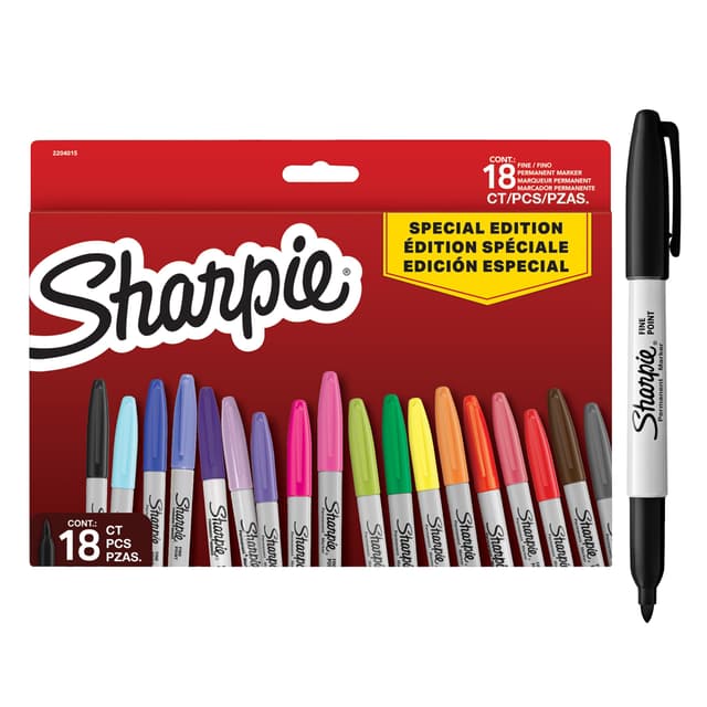 🌈 Sharpie Permanent Marker Set | 18 Wasserfeste Stifte | Feine Spitze | Sonderserie