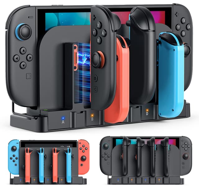 🎮 9-in-1 Controller Ladestation für Nintendo Switch 2 2025 & Original & OLED Joycon Zubehör 🕹️