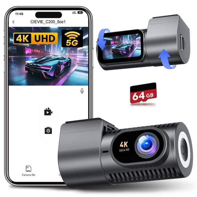 CIEVIE Dashcam Auto Vorne 4K mit 360° Drehfunktion 🚗📹