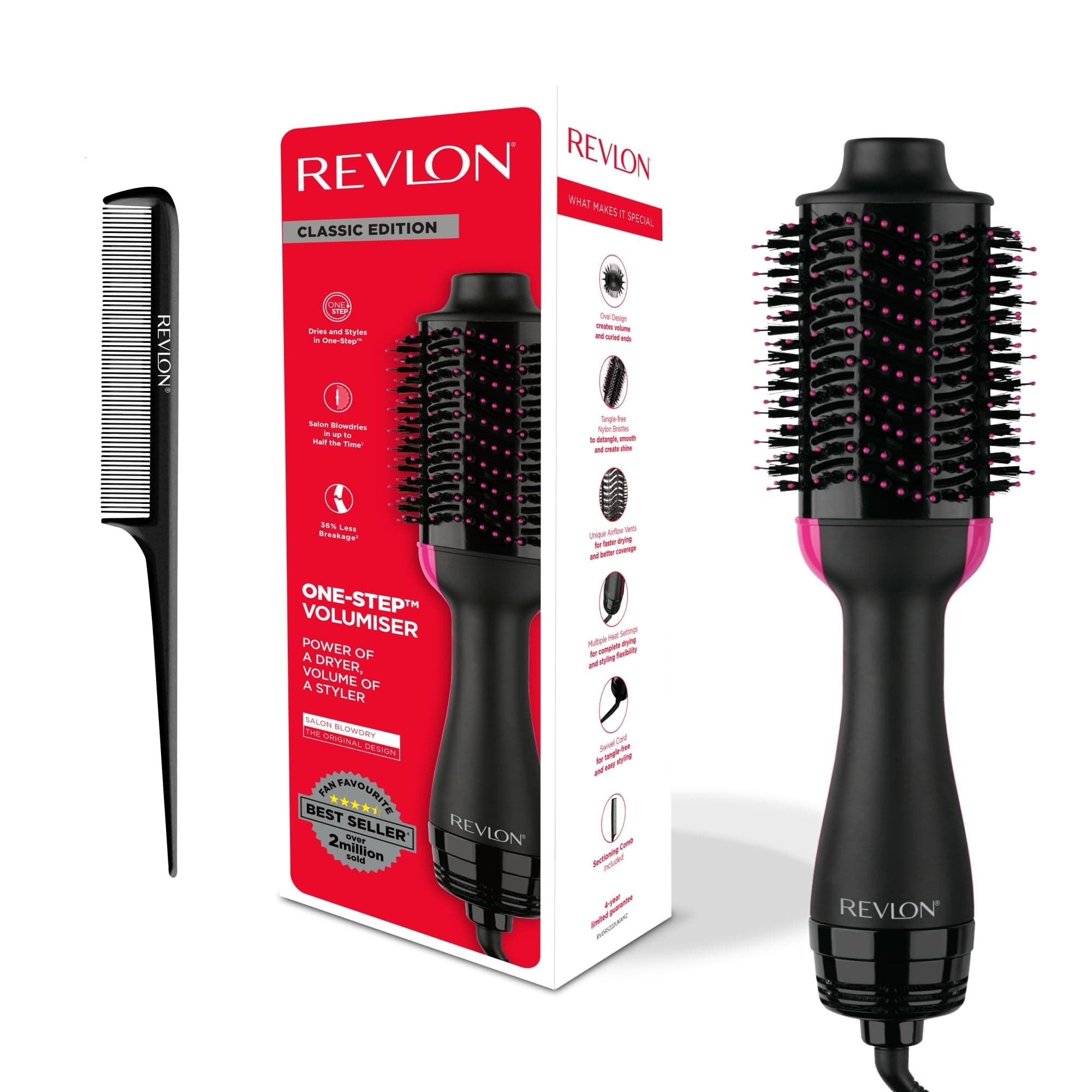 Revlon RVDR5222 Salon One-Step™ Haartrockner und Volumiser mit Kamm zum Abteilen - Angebot!