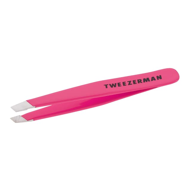 TWEEZERMAN Mini Pinzette Neon Pink 🌸 Profi-Qualität für präzises Augenbrauen zupfen