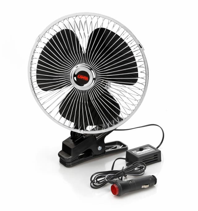 🌬️🔦 Lampa Lüfter Chrom mit Clip 24 V, Schwarz (Schwarz) - Nur 32.09€!