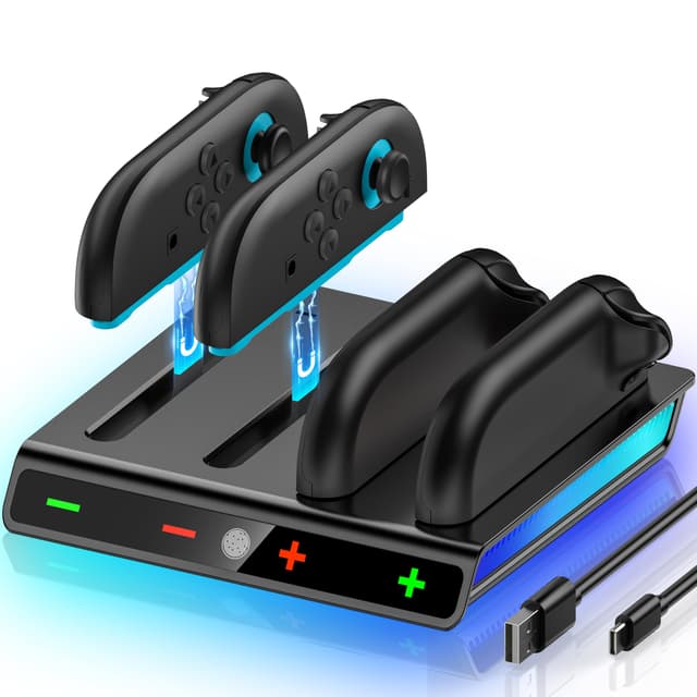 HELLCOOL Switch 2 Controller Ladestation mit RGB Licht 🎮🧲⚡💡🌈