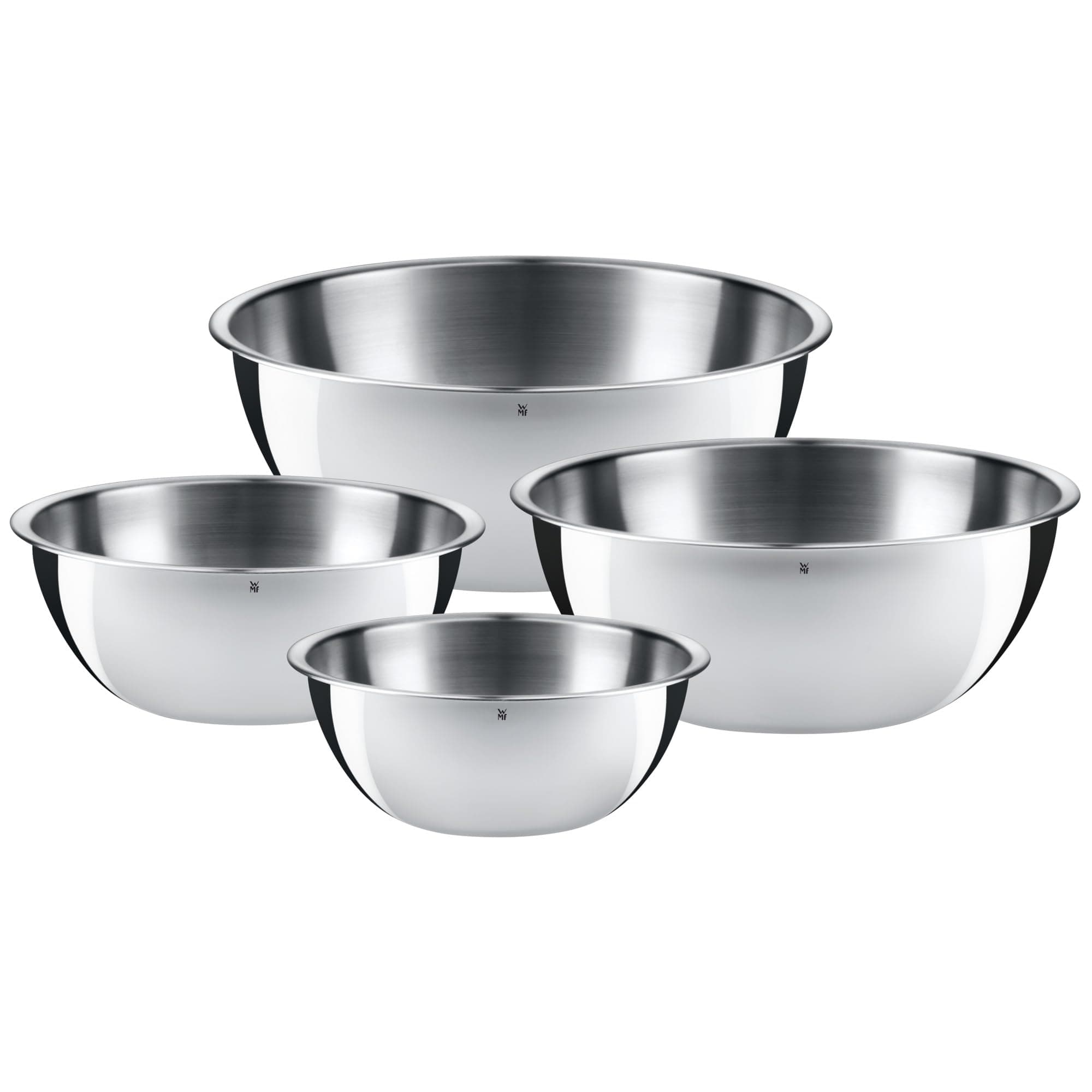 🌟 WMF Gourmet Schüsselset 4-teilig 🍲 Edelstahl Schüsseln für die Küche 🥗 - 0,75l bis 2,75l