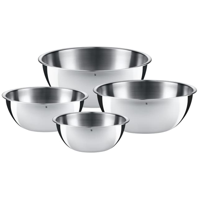 🌟 WMF Gourmet Schüsselset 4-teilig 🍲 Edelstahl Schüsseln für die Küche 🥗 - 0,75l bis 2,75l