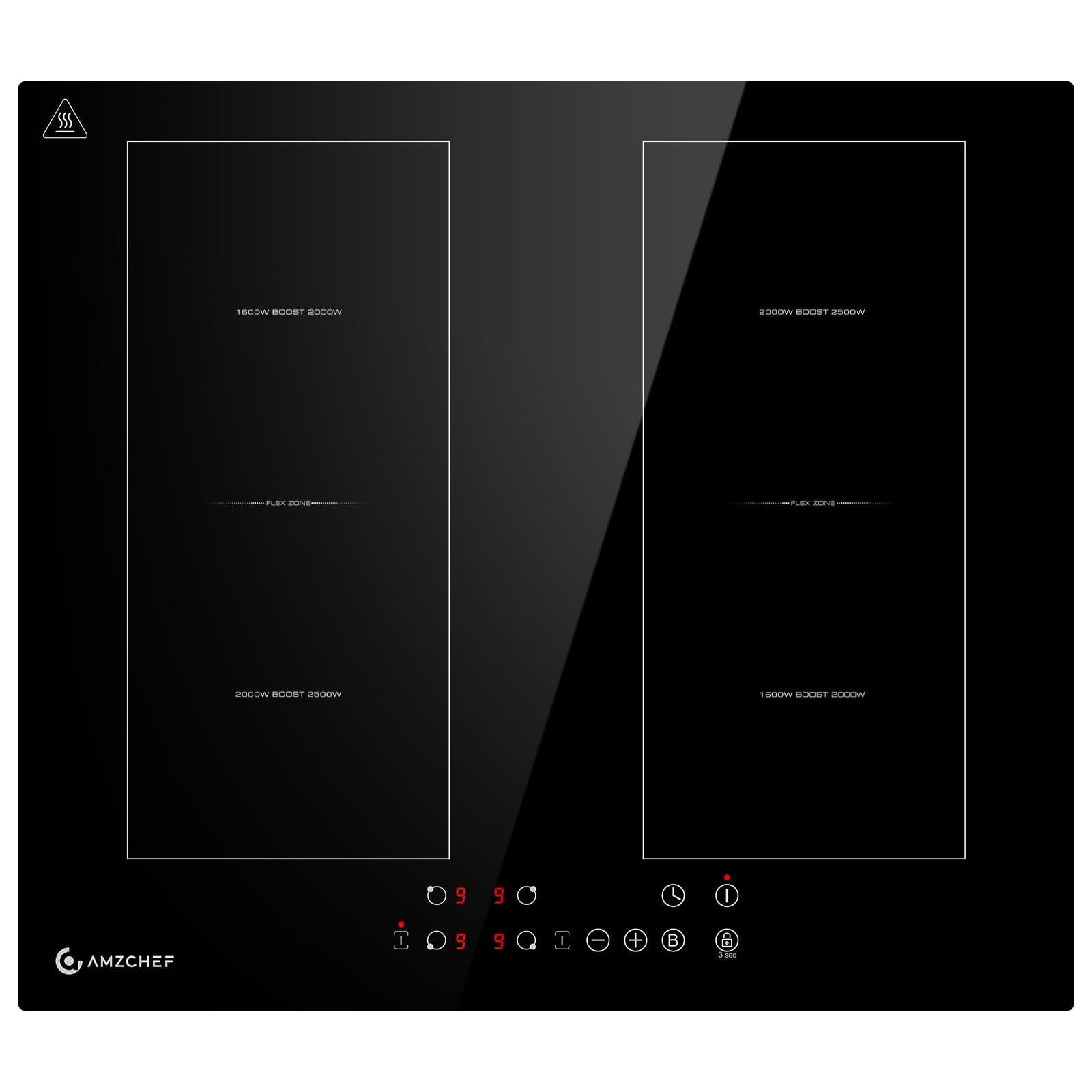 AMZCHEF Induktionskochfeld 60cm 🍳 Boost-Funktion & Flexzonen 🌶️