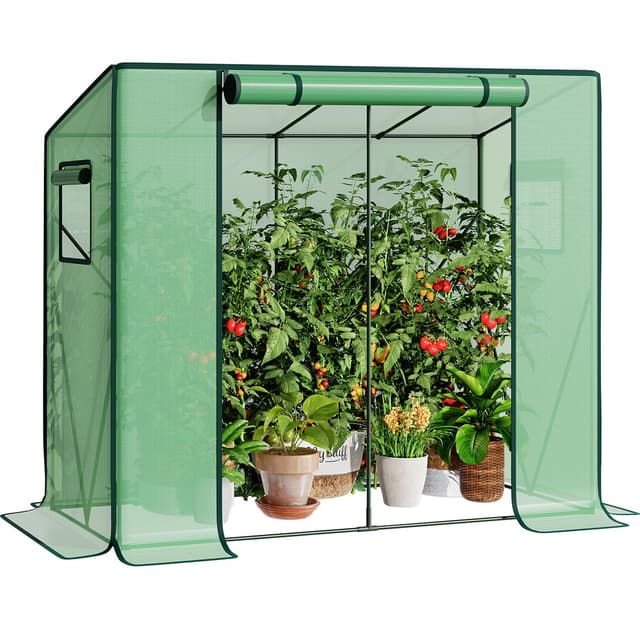 🍅🌿 LARMNEE Tomaten Gewächshaus 200x77,5x170 cm 🌱🏡