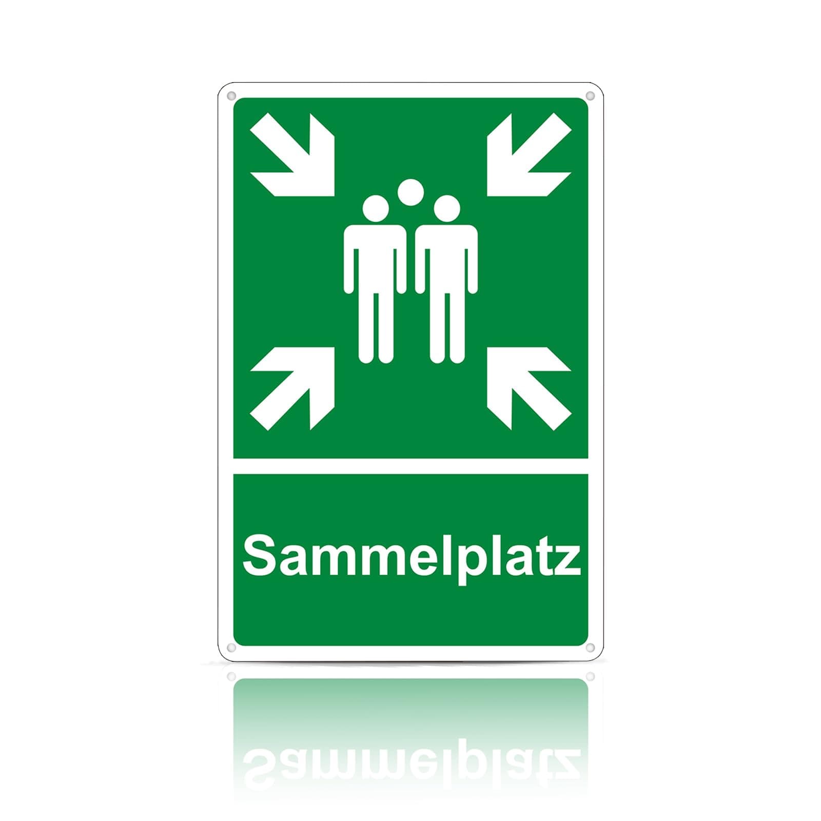 🚨🔥 Angebot: Sammelplatz Schild aus Aluminium 20x30cm grün 🌿
