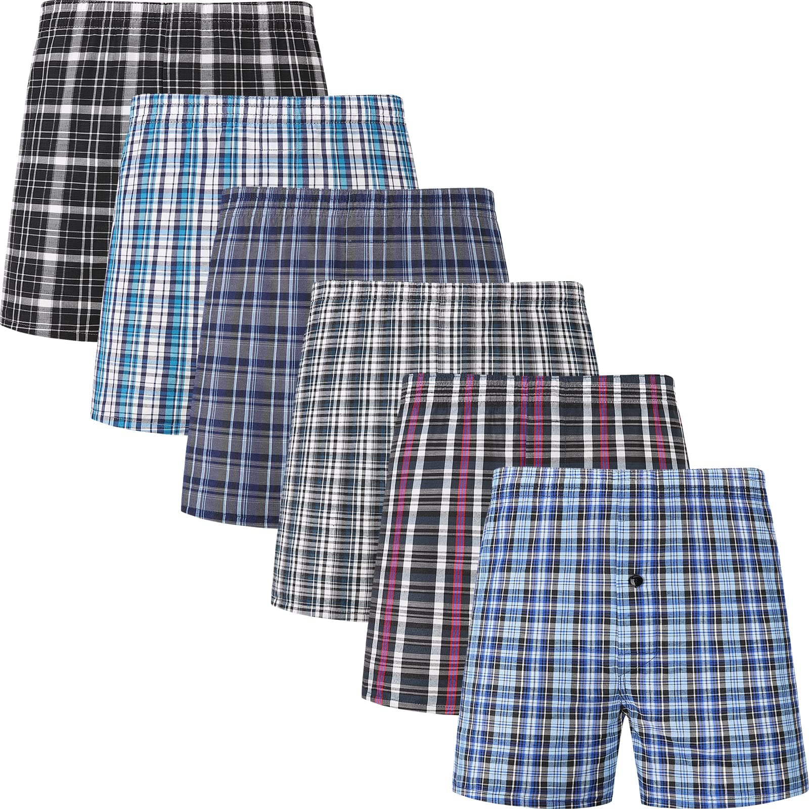 JupiterSecret Boxershorts Herren Baumwolle Unterhosen Männer Amarican Boxershorts 6er und 10er Packs L 6er Pack 🩳🔥
