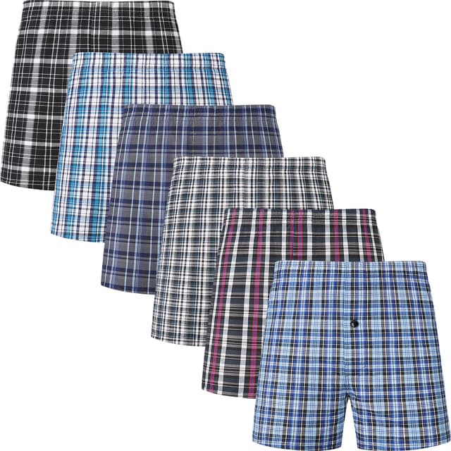 JupiterSecret Boxershorts Herren Baumwolle Unterhosen Männer Amarican Boxershorts 6er und 10er Packs L 6er Pack 🩳🔥