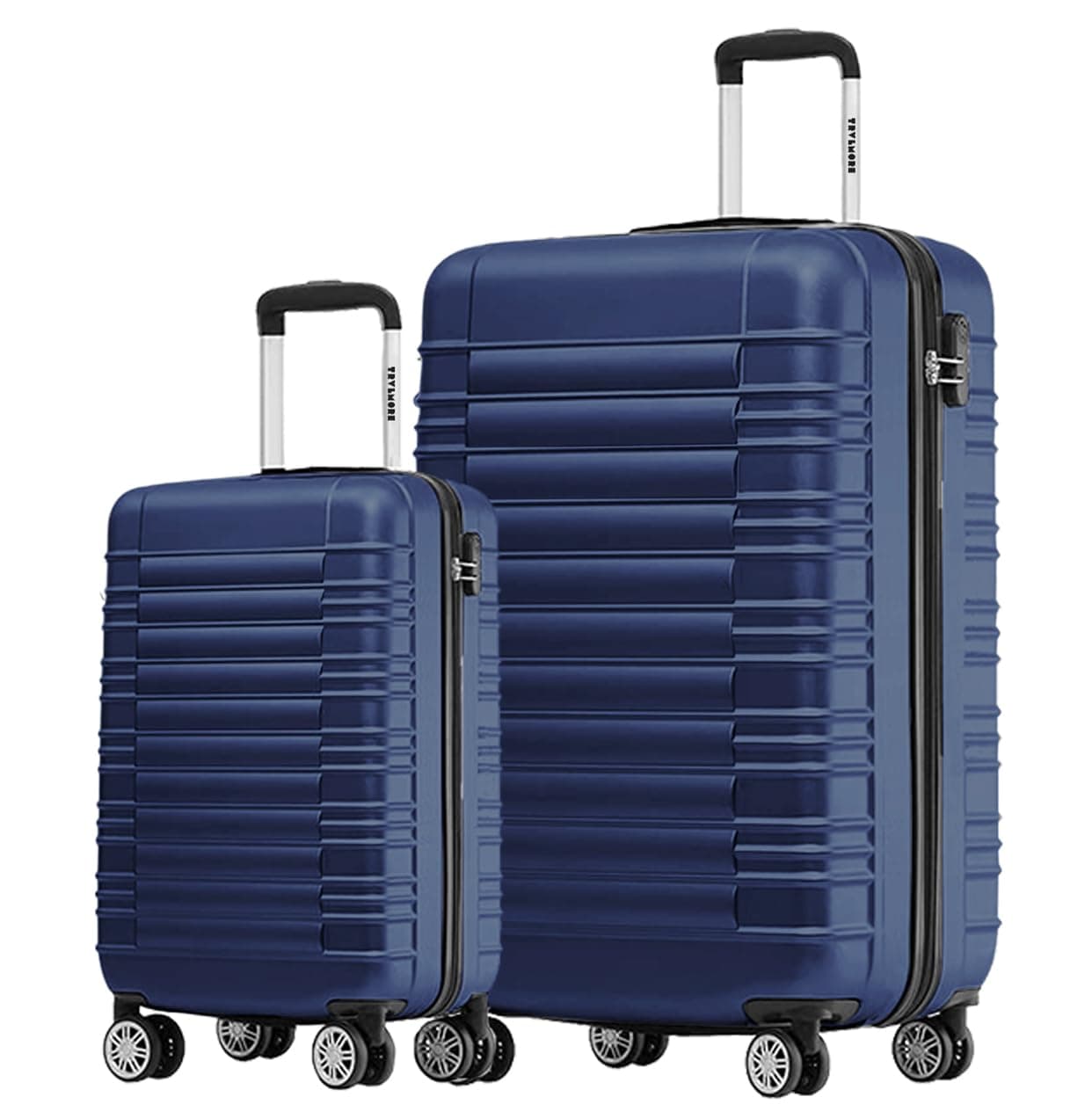 TRVLMORE Koffer & Trolleys - Koffer Set, Hartschalenkoffer Groß, Reisekoffer - Blau Small + Large Dunkelblau