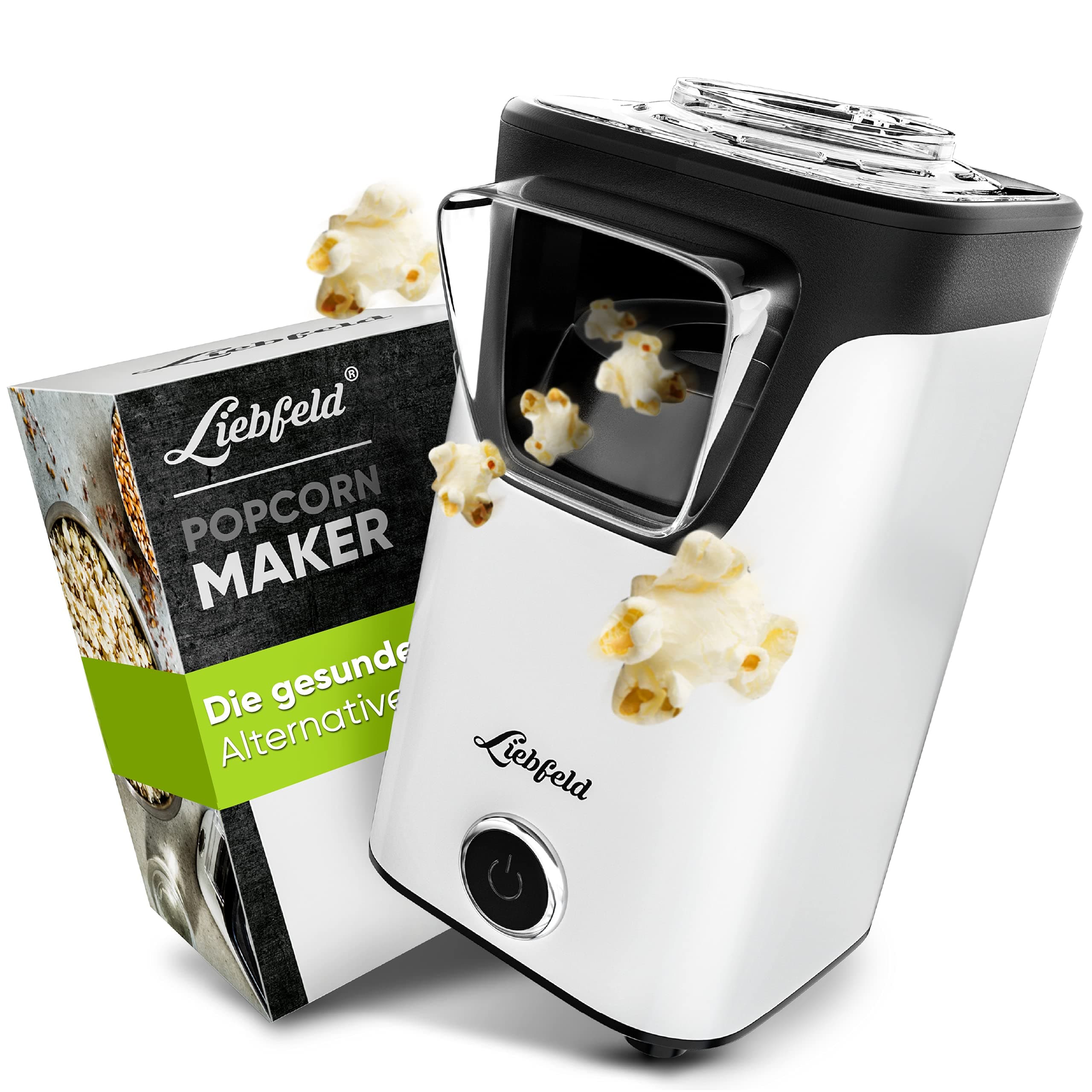 Liebfeld Popcornmaschine - Heißluft Popcorn Maker ohne Fett & Öl 🍿🎉