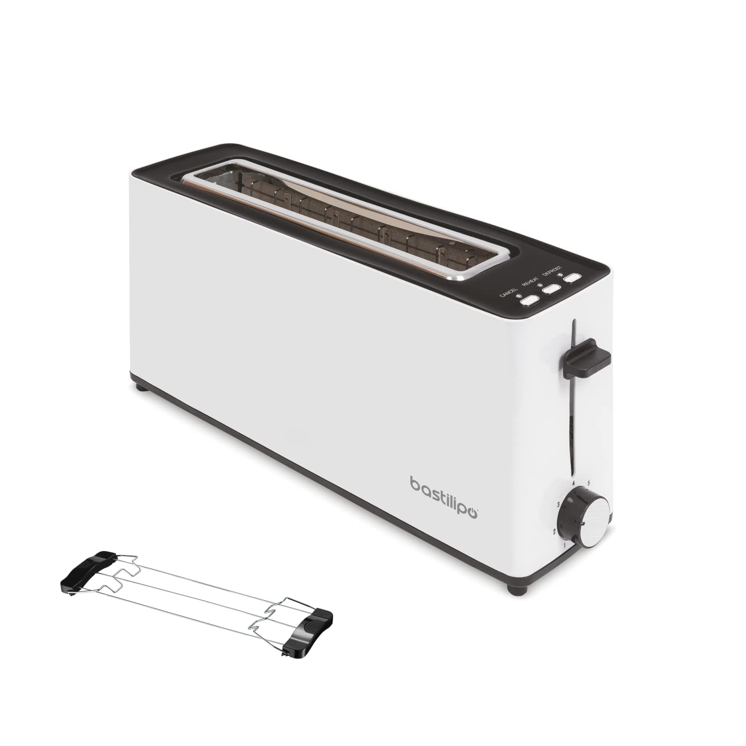 🔥 Deal des Tages! Bastilipo - Firefox AB-900 Weiß Toaster, 900W 🍞