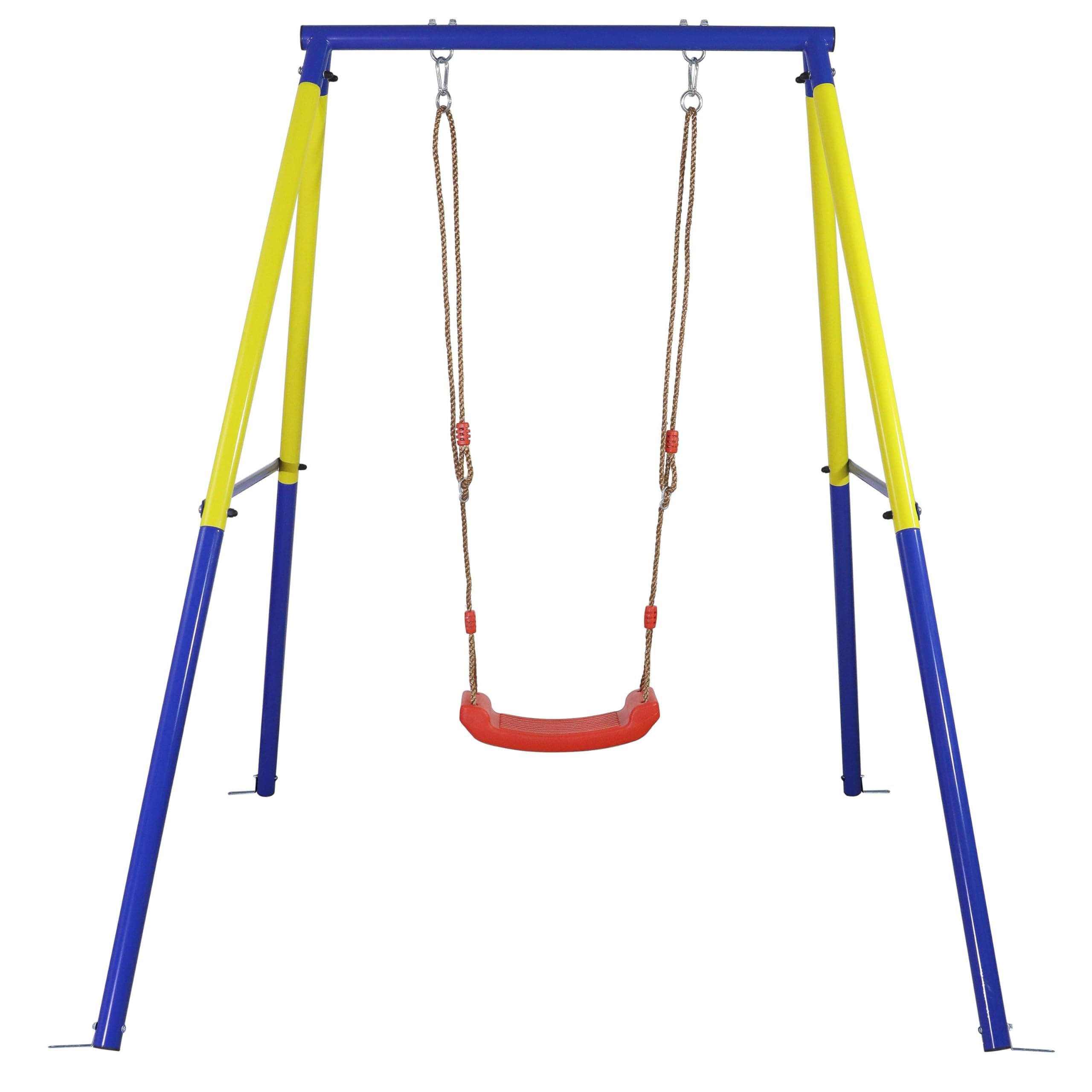 CCLIFE Schaukelgestell Outdoor bis 180 kg Schaukel mit Gestell 😃 Höhenverstellbare Kinder Schaukelgerüst 🌟 Schaukelsitz Schaukelbrett für Garten Ab 3 Jahren ZERRO