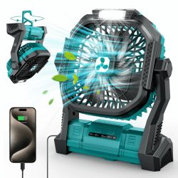 🔋🌀 PDBEST Batteriebetriebener Ventilator 20000mAh Kabellos 🌟 Angebot bei HelloDeals
