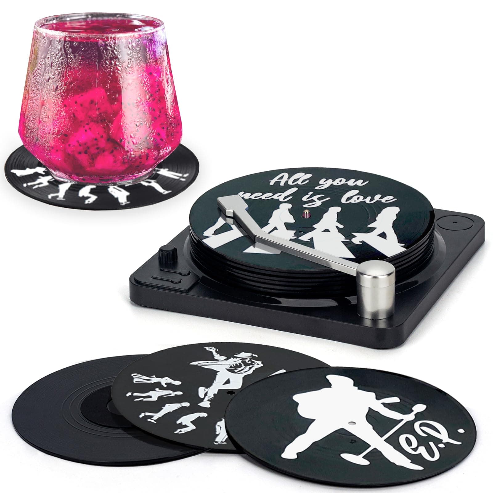 Valdivia Retro Vinyl Schallplatte Untersetzer 6er Set 🎵🍻