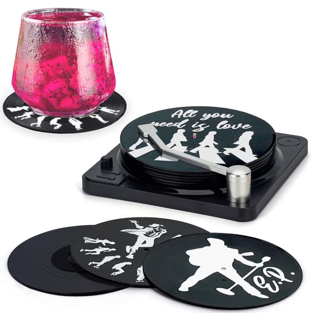 Valdivia Retro Vinyl Schallplatte Untersetzer 6er Set 🎵🍻