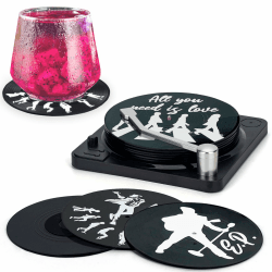 Valdivia Retro Vinyl Schallplatte Untersetzer 6er Set 🎵🍻