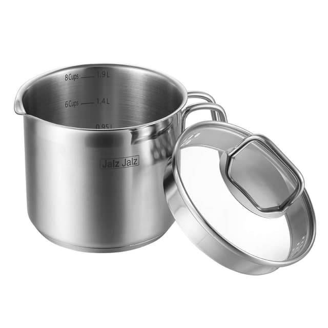 🍳🥘 Tolles Angebot! Edelstahl-Topf mit Glasdeckel für nur 24.45€