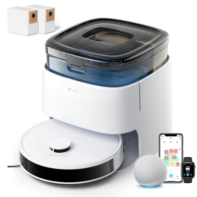 LEFANT M3 Saugroboter mit Wischfunktion | 12000Pa Saugleistung | Automatische Staubentleerung