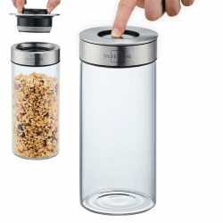 🌟 SILBERTHAL Vorratsdosen Glas mit Deckel 1300 ml - Vorratsgläser für luftdichte & auslaufsichere Aufbewahrung 🌟