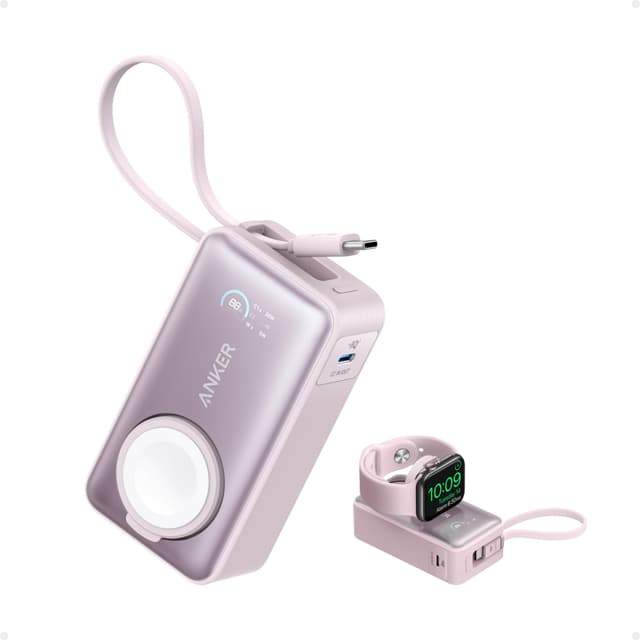 🔋🍏 Anker MagGo Powerbank für Apple Watch, 10.000mAh, Rosa 🌟