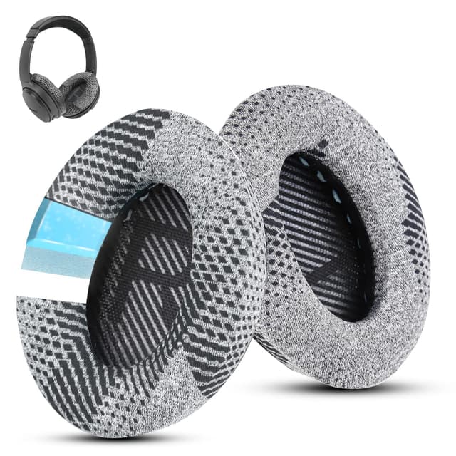 Wzsipod Cooling-Gel QuietComfort 35 / QC 35ii Ersatz-Ohrpolster für Bose Kopfhörer (Grauer Stoff) 😎🎧