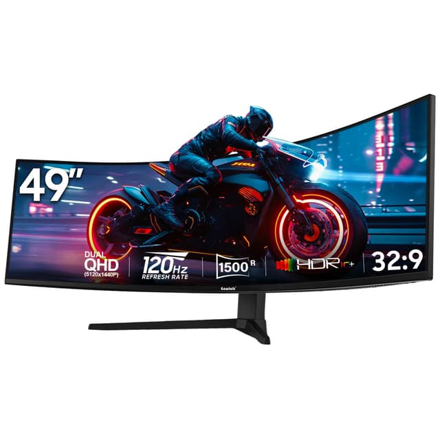 🎮 Gawfolk 49 Zoll Curved Gaming Monitor 120Hz DQHD 5120 * 1440p