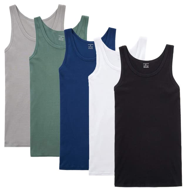 🌟NUOZA 3/5er Pack Unterhemd Herren Tank Top - 100% Hochwertige Baumwolle!🌈