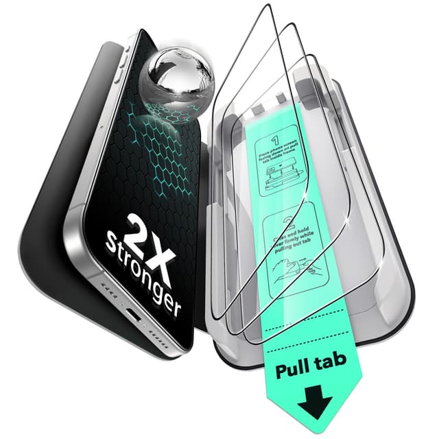 ESR Panzerglas Displayschutzfolie für iPhone 15 Pro Max - 3 Stück 📱🔐