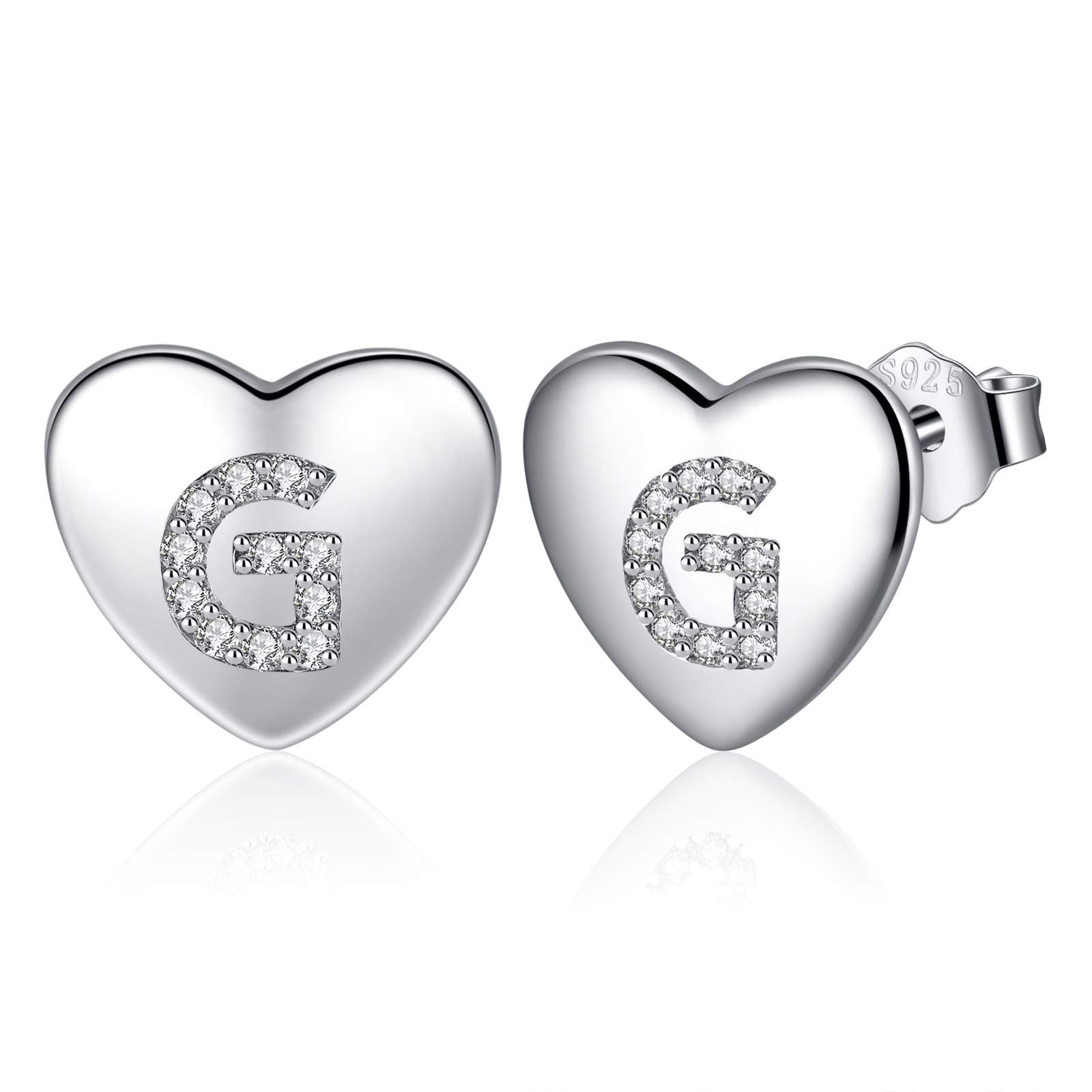Jrêveinfini Buchstaben Ohrringe Silber 925 Damen Mädchen Kinder